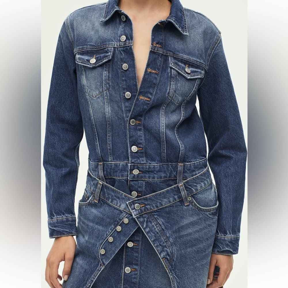 Zara ZW DENIM DRESS - Picture 2 of 10